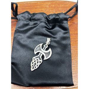 Vintage Highlander Sterling Silver Cross Pendant 1-3/4”